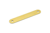 Customized Name Bar, 10 Raw Brass Stamping Connectors (59x10mm) B0145