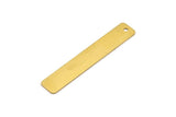 Rectangle Necklace Bar, 10 Raw Brass Stamping Blanks (10x57.6x0.80mm) D0445