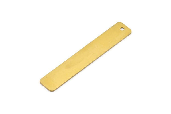 Rectangle Necklace Bar, 10 Raw Brass Stamping Blanks (10x57.6x0.80mm) D0445