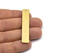Rectangle Necklace Bar, 10 Raw Brass Stamping Blanks (10x57.6x0.80mm) D0445