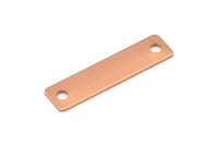 Copper Personalized Bar, 24 Raw Copper Stamping Blanks  (10x40x0.80)  D0517