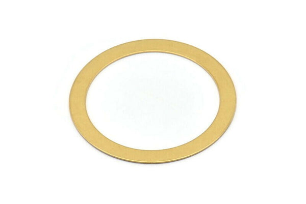 51mm Circle Blanks, 8 Raw Brass Circle Connector Blanks (51x0.70mm) D0516