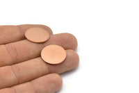 Copper Round Stamping Blank, 12 Raw Copper Stamping Blanks (20x0.80mm) D0501