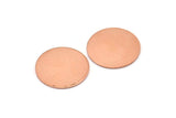 Copper Round Stamping Blank, 12 Raw Copper Stamping Blanks (20x0.80mm) D0501