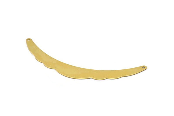 Brass Choker Blank, 4 Raw Brass Choker Blanks With 2 Holes (100x13.5mm) D0444