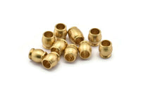 100 Raw Brass Industrial Findings, Spacer Beads (11x10mm) D0399