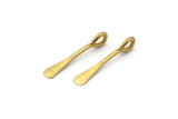 Paddle Eye Pins, 12 Raw Brass Paddle Eye Pins (20x1.2mm) D0347