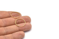 Brass Circle Connectors, 24 Raw Brass Textured Circle Connectors (20x0.8x1mm) BS 1749