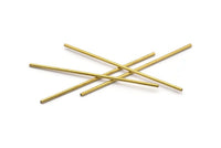 60mm Brass Tubes - 50 Raw Brass Tube Beads, Necklace Tubes, Minimalist Findings, Bracelet Crafts (1.5x60mm) BS 1787
