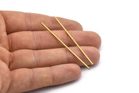60mm Brass Tubes - 50 Raw Brass Tube Beads, Necklace Tubes, Minimalist Findings, Bracelet Crafts (1.5x60mm) BS 1787