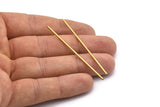 60mm Brass Tubes - 50 Raw Brass Tube Beads, Necklace Tubes, Minimalist Findings, Bracelet Crafts (1.5x60mm) BS 1787