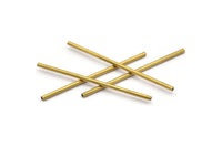40mm Brass Tubes - 50 Raw Brass Tube Beads, Necklace Tubes, Minimalist Findings, Bracelet Crafts (1.5x40mm) BS 1785