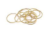 Brass Decagon Blank, 50 Raw Brass Decagon Charms, Pendants (25x1mm) BS 1775