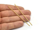 80mm Brass Tubes - 50 Raw Brass Tube Beads, Necklace Tubes, Minimalist Findings, Bracelet Crafts (1.5x80mm) BS 1789
