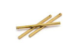 Tiny Necklace Bar, 24 Raw Brass Bar Connectors, Necklace, Earring, Bracelet Findings With 1 Hole (2x40mm) BS 1753