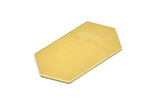 8 Raw Brass Hexagon Blanks (23x44.5x0.8mm) D0393