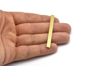 Brass Stamping Blank, 12 Raw Brass Stamping Blanks (5x59x0.80mm) D0422
