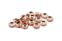 Rose Gold Bead Caps, 25 Rose Gold Tone Bead Caps (10x2mm) BS 1828