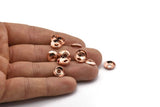 Rose Gold Bead Caps, 25 Rose Gold Tone Bead Caps (10x2mm) BS 1828