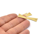 Tiny Necklace Triangle, 12 Raw Brass Triangle Charms (28x10x0.80mm) A0793