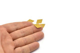 Brass Diamond Blank, 50 Raw Brass Diamond Charms, Pendant, Findings (17x12mm) D0304