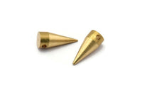 Spike Tribal Pendant, 6 Raw Brass Spike Tribal Pendant (18x7mm) A0762