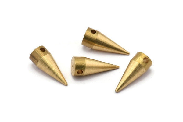 Spike Tribal Pendant, 6 Raw Brass Spike Tribal Pendant (18x7mm) A0762