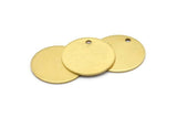 Raw Brass Discs, 20 Raw Brass Stamping Tags (20mm) B0105