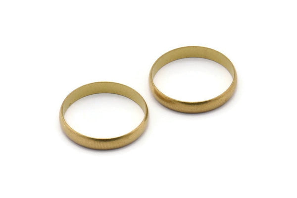 Brass Band Ring - 24 Raw Brass Ring Settings (16mm) Bs 1138--R013