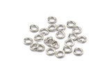 5mm Jump Rings, 250 Silver Brass Jump Rings, Connectors (5x1mm) (b0066)
