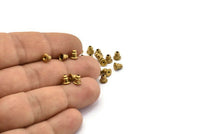 Earring Back Stopper, 50 Raw Brass Earring Back Stopper, Earnest (5x5mm) ( A0321 )