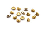 Brass Earring Studs, 250 Raw Brass Earring Studs Back Stoppers 6mm) Bs1258--a0894