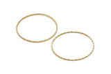 Textured Brass Ring, 25 Raw Brass Circles (35mm) Brs 2071 A0590