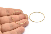 Textured Brass Ring, 25 Raw Brass Circles (35mm) Brs 2071 A0590