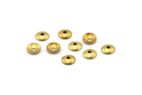 Brass Bead Cap, 200 Raw Brass Bead Caps (6mm) Brs 556 A0227