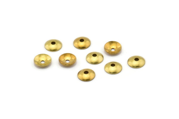 Brass Bead Cap, 200 Raw Brass Bead Caps (6mm) Brs 556 A0227