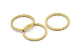25mm Circle Connectors, 12 Raw Brass Circle Connectors (25x2x2mm) E009