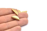 Brass Roll Blank, 24 Raw Brass Roll Findings With 1 Hole, Charms, Pendants (20x10x4mm) E037