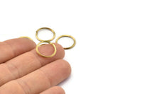 15mm Jump Ring, 24 Raw Brass Jump Rings (15x1.3mm) E061