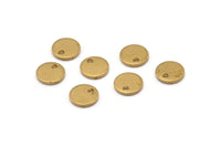 Brass Cabochon Tag, 100 Raw Brass Cabochon Tags With 1 Hole, Stamping Tags (7X1mm) E077