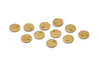 Brass Cabochon Tag, 100 Raw Brass Cabochon Tags With 1 Hole, Stamping Tags (7X1mm) E077