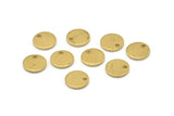 Brass Cabochon Tag, 100 Raw Brass Cabochon Tags With 1 Hole, Stamping Tags (8x1mm) E078