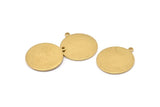 Brass Cabochon Tag, 12 Raw Brass Cabochon Tags With 1 Loop, Stamping Tags (22.5x20x1mm) E048