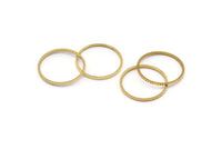 Brass Circle Connectors, 24 Raw Brass Textured Circle Connectors (17x0.8x1mm) BS 2071