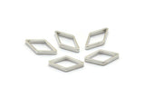 Silver Diamond Connector, 24 Silver Tone Diamond Connectors, Findings (16x9mm) BS 2109