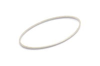 Silver Oval Connectors, 12 Silver Tone Oval Connectors, Rings, Findings (54x28x1.4x0.8mm) BS 2113