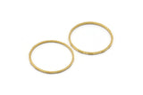 Brass Circle Connectors, 24 Raw Brass Textured Circle Connectors (21x0.8x1mm) BS 2073