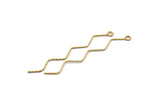 Brass Twisted Pendant, 24 Raw Brass Textured Twisted Pendant With 1 Loop (68x1mm) BS 2082