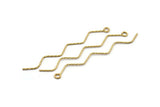 Brass Twisted Pendant, 24 Raw Brass Textured Twisted Pendant With 1 Loop (68x1mm) BS 2082