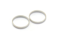 Silver Circle Connector, 24 Silver Tone Circle Connectors, Rings, Findings (19x2mm) BS 2103